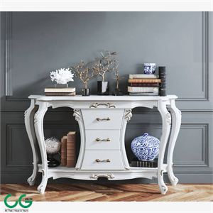 European style solid wood end view platform 3d model